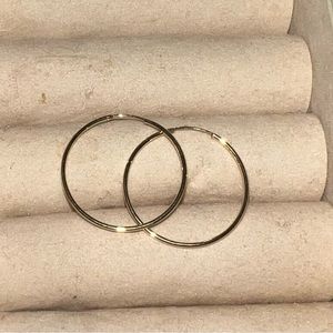 NEW 18k GOLD HOOP EARINGS
